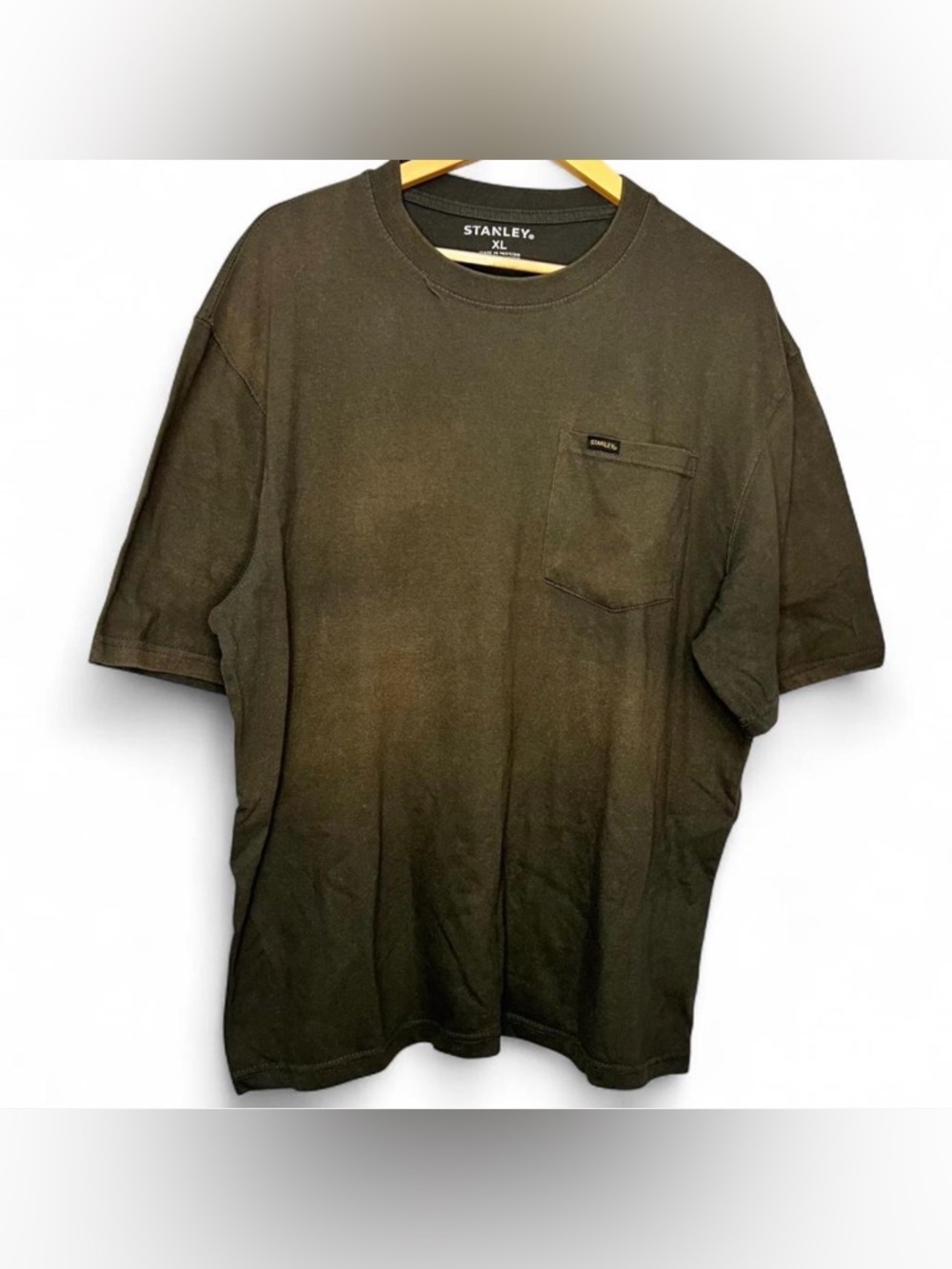 Stanley Men's Olive Crew Pocket Tee - Dark Olive Green